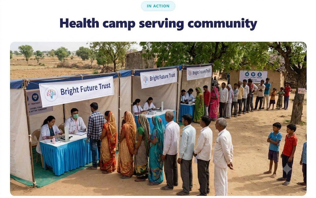 Health camp serving community