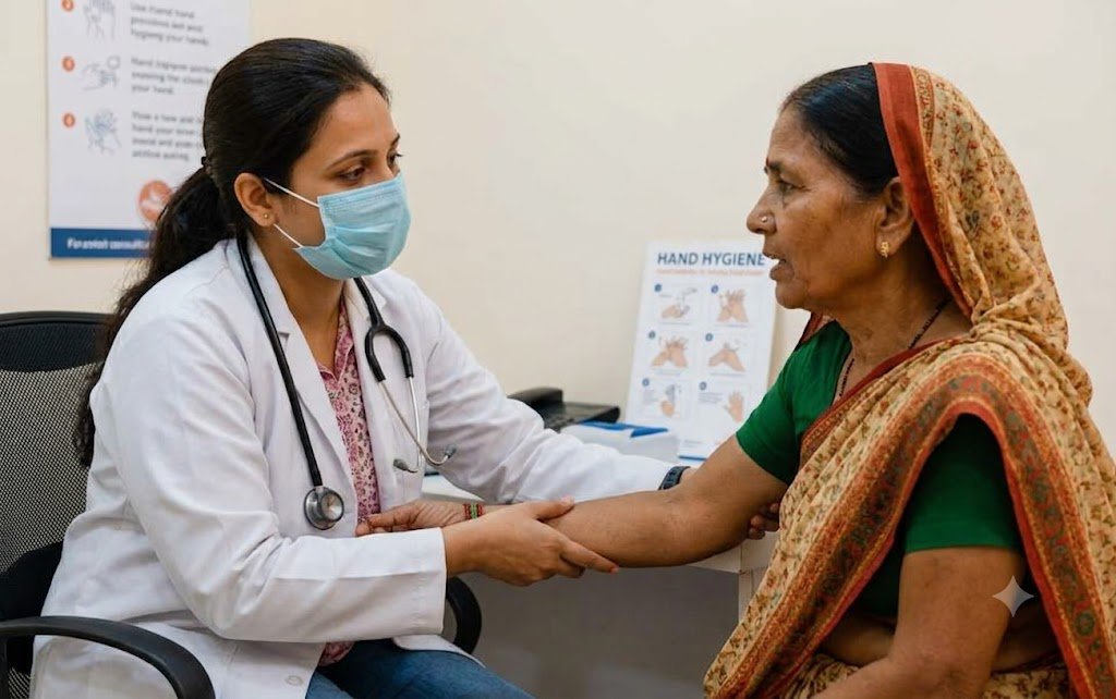 Doctor consulting patient