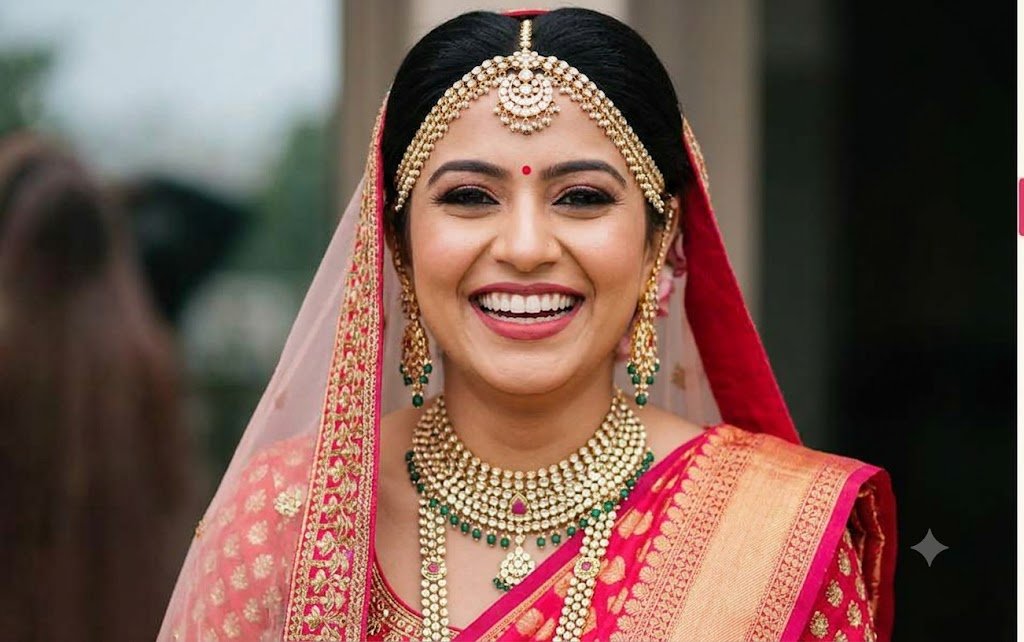 Bride smiling