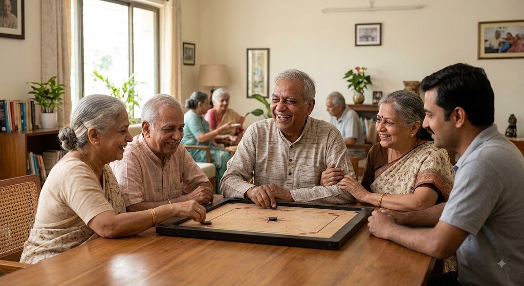 Elderly man smiling